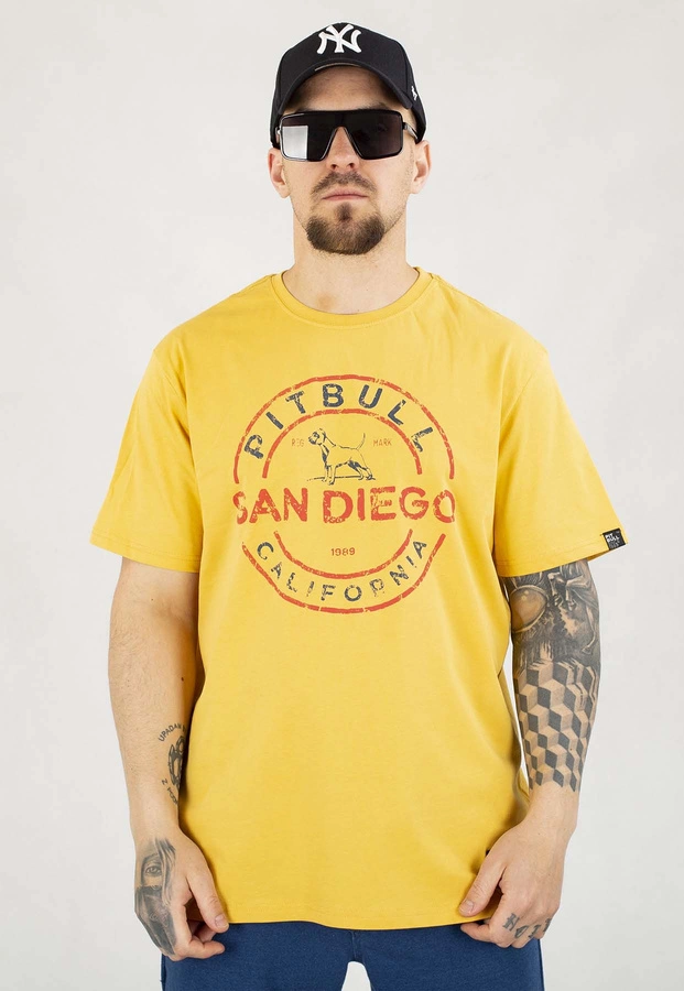 T-shirt Pit Bull San Diego INS. 170 pale yellow
