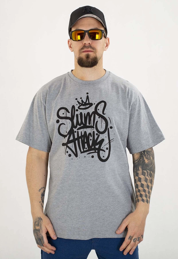T-shirt RPS Rysiu Peja Solufka Korona szary