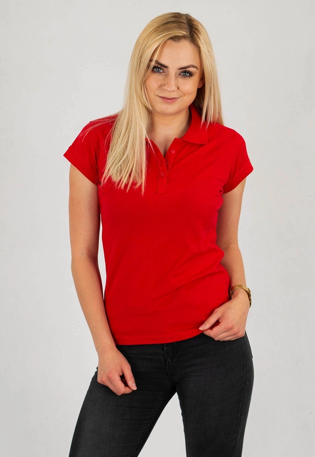 T-shirt Polo Niemaloga Clean czerwony