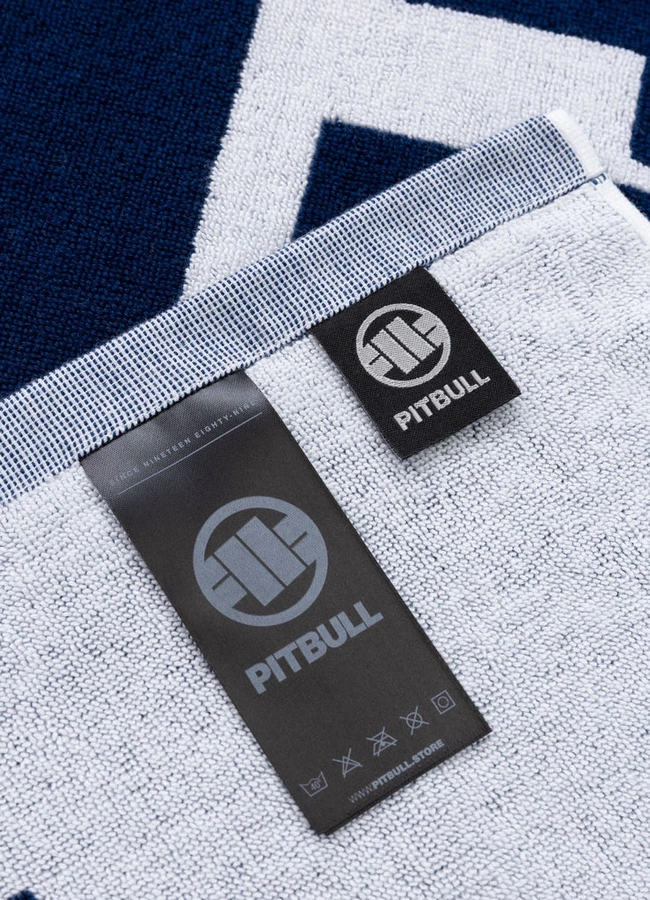 Ręcznik Pit Bull Jacquard Gym Hilltop granatowo biały