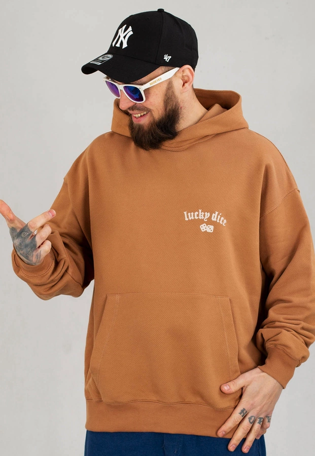 Bluza Lucky Dice Basic Logo jasno brązowa