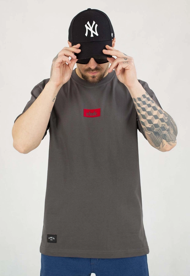 T-shirt Elade Box Logo 3D grafitowy