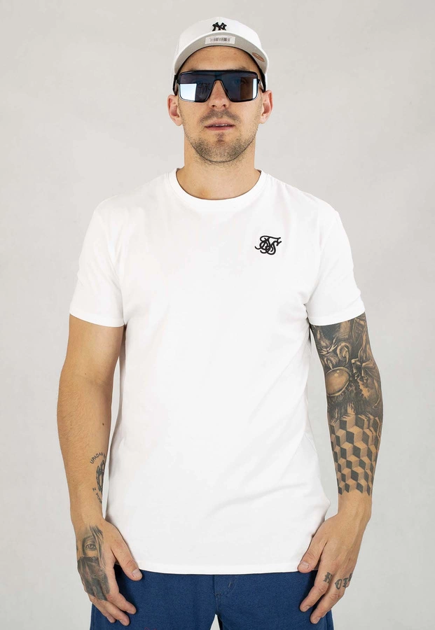 T-shirt SikSilk Essentials biały