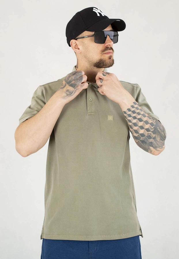 T-shirt Polo Pit Bull Washed Pique Small Logo grey harbour