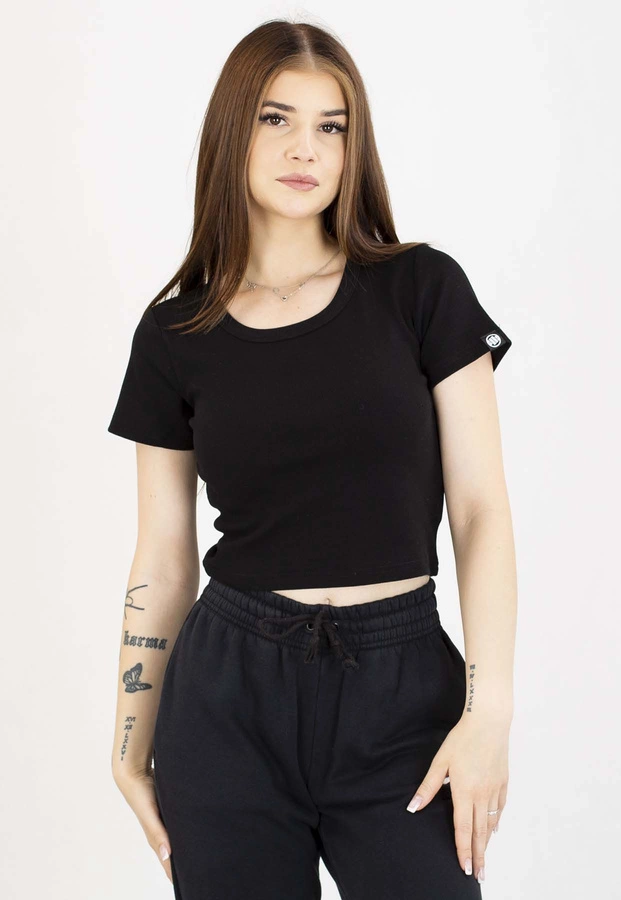 T-Shirt Pit Bull Rib Cropped 300 black