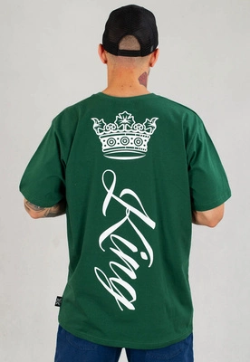T-shirt Red Eyes King zielono biały