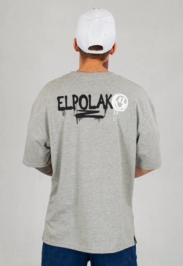 T-shirt El Polako Baggy Spray szary