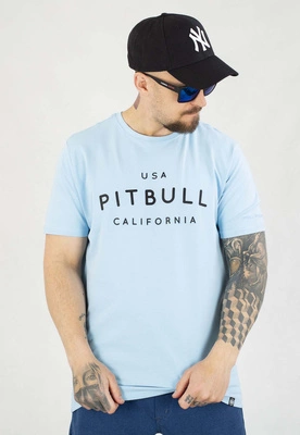 T-shirt Pit Bull Slim 190 USA Cal light blue