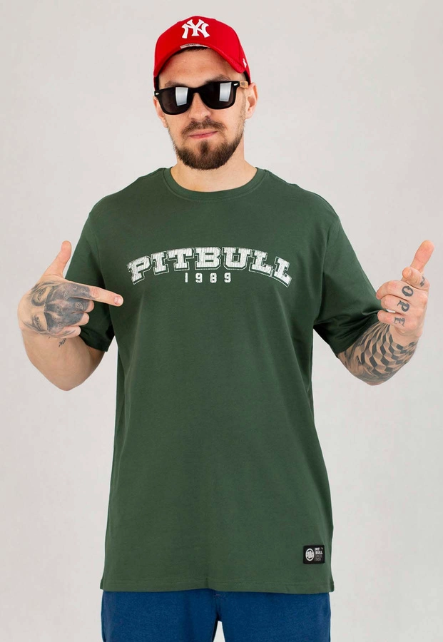 T-shirt Pit Bull Born In 1989 zielony