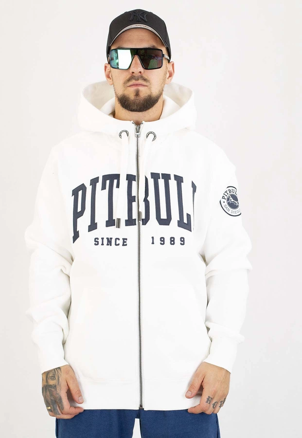 Bluza Pit Bull Z Kapturem ZIP Norton off white