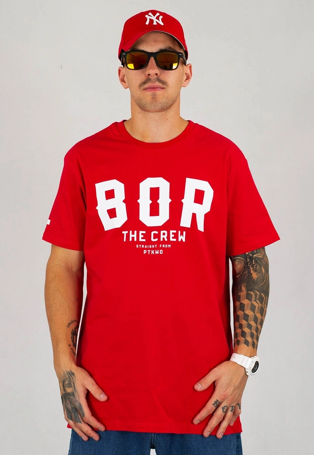 T-shirt B.O.R. Biuro Ochrony Rapu Borcrew The Crew czerwony