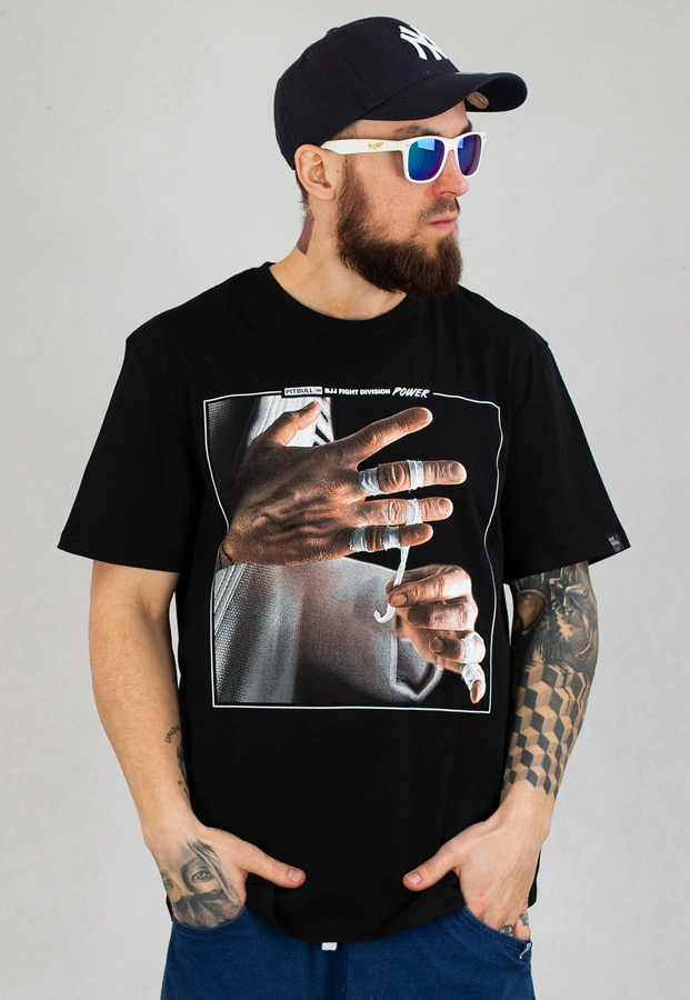 T-shirt Pit Bull Middle Power BJJ czarny