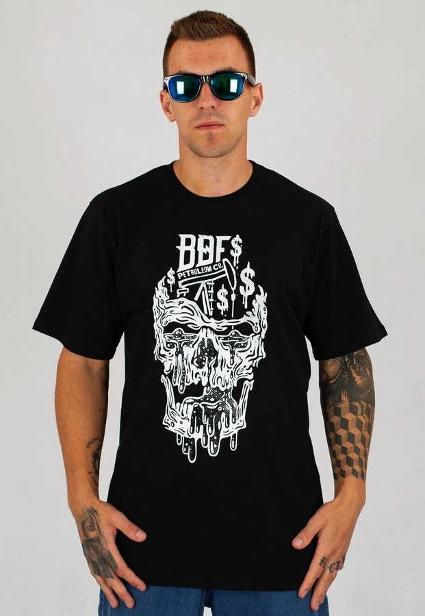 T-shirt Brain Dead Familia Petroleum czarny