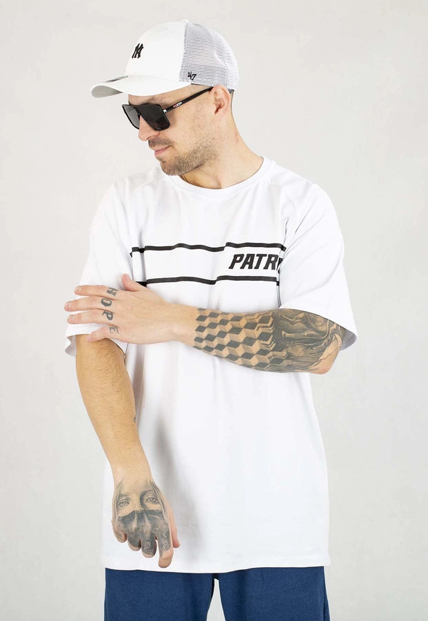 T-shirt Patriotic New Collage Line biały