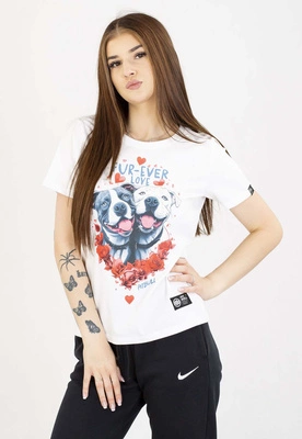T-Shirt Pit Bull Fur Ever Love 190 white