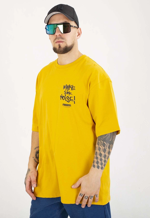T-shirt Mass Noise żółty