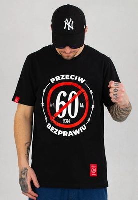 T-shirt Ciemna Strefa Przeciw Bezprawiu czarny