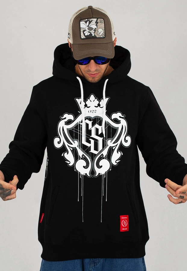 Bluza Ciemna Strefa CS Duży Herb czarno biała