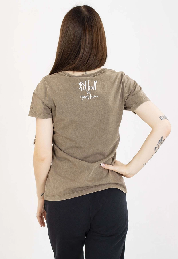 T-Shirt Pit Bull Cruisinandboozin 190 dark brown