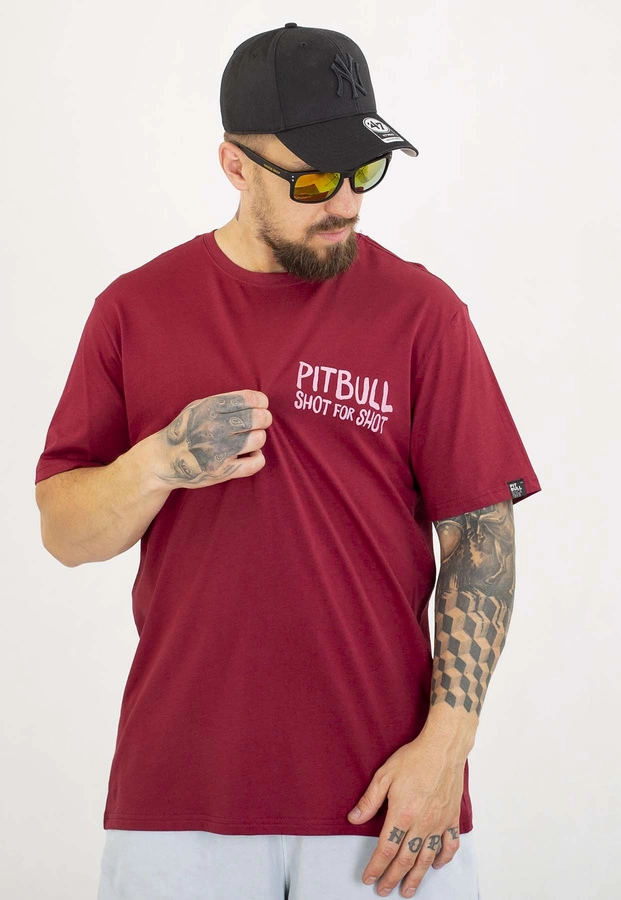 T-shirt Pit Bull Shot For Shot 170 burgundy