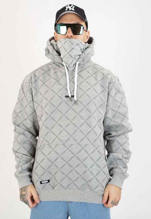 Bluza Mass Z Kapturem Monogram szara