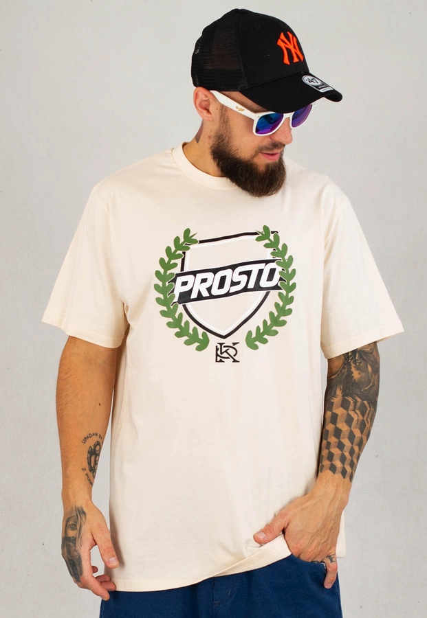 T-shirt Prosto Laurcy beżowy