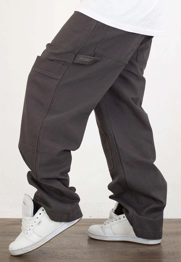 Spodnie Prosto Pants Utility sprane ciemne szare