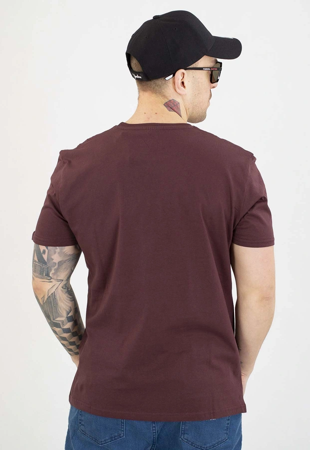 T-shirt Alpha Industries Basic 100501 bordowy