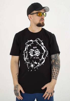 T-shirt Ciemna Strefa Łańcuch Gotyk czarny