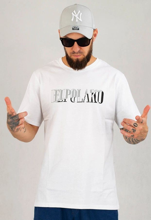 T-shirt El Polako Double Layer biały