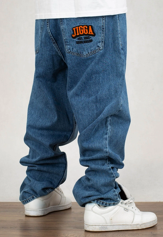 Spodnie Jigga Wear Outline Baggy Jeans blue