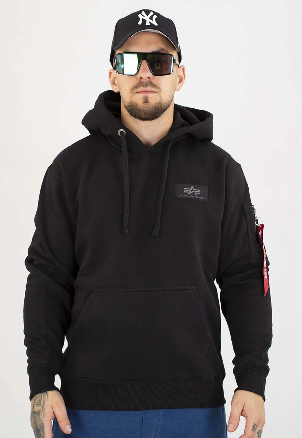 Bluza Alpha Industries Z Kapturem Back Print Camo 178318CP czarna biała camo
