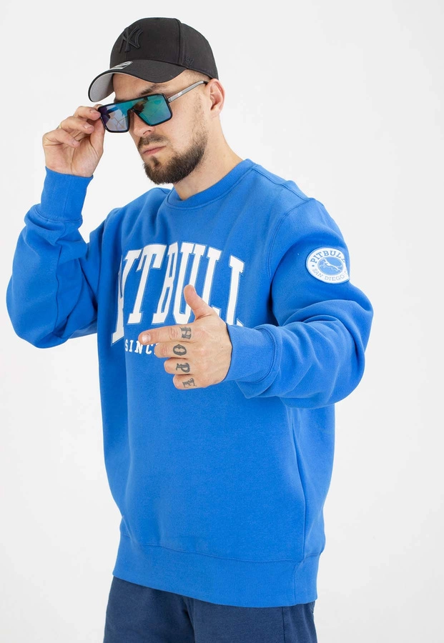 Bluza Pit Bull Bez Kaptura Norton azurre blue