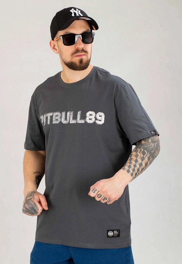 T-shirt Pit Bull Dog 89 grafitowy