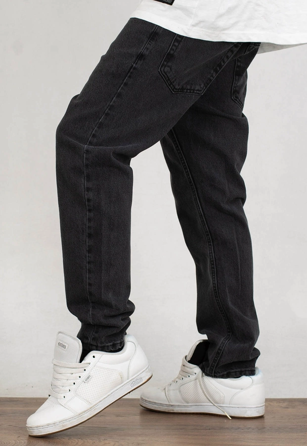 Spodnie SSG Slim Laser Multilogo czarny jeans