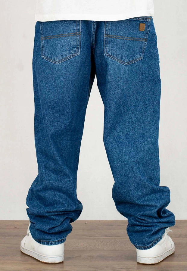 Spodnie Jigga Wear Baggy Jeans Patch blue