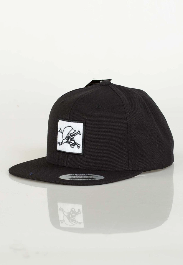 Czapka Snapback Gawrosz Skull Square czarna