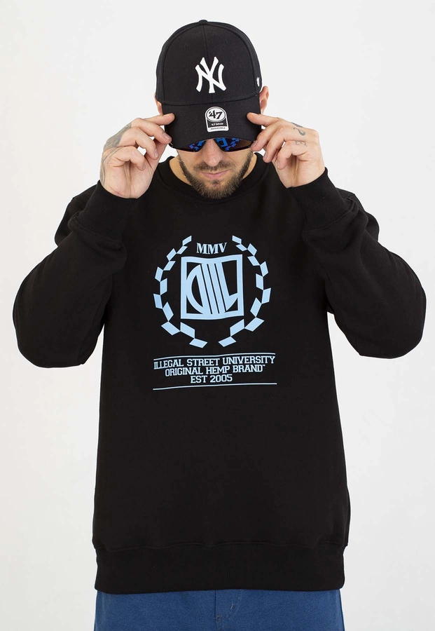 Bluza Diil Bez Kaptura Laur czarno niebieska