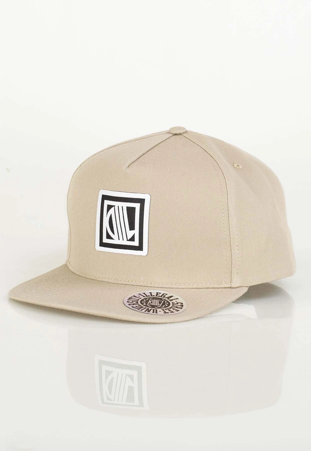Czapka Snapback Diil Kwadrat beżowa