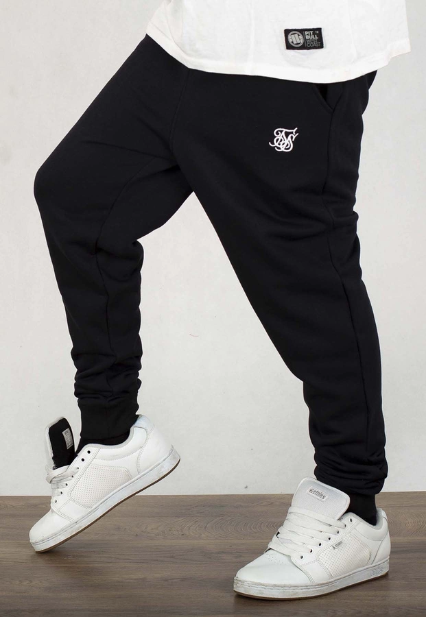 Dresy SikSilk Essentials Cuffed Joggers SS-24860 czarne