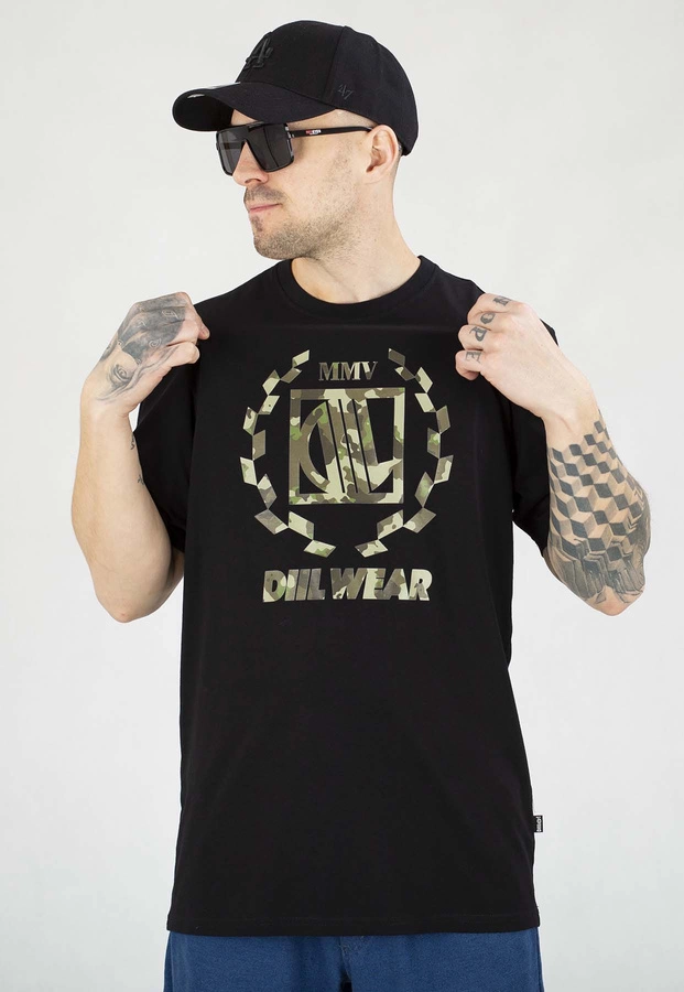 T-shirt Diil Laur Camo czarny