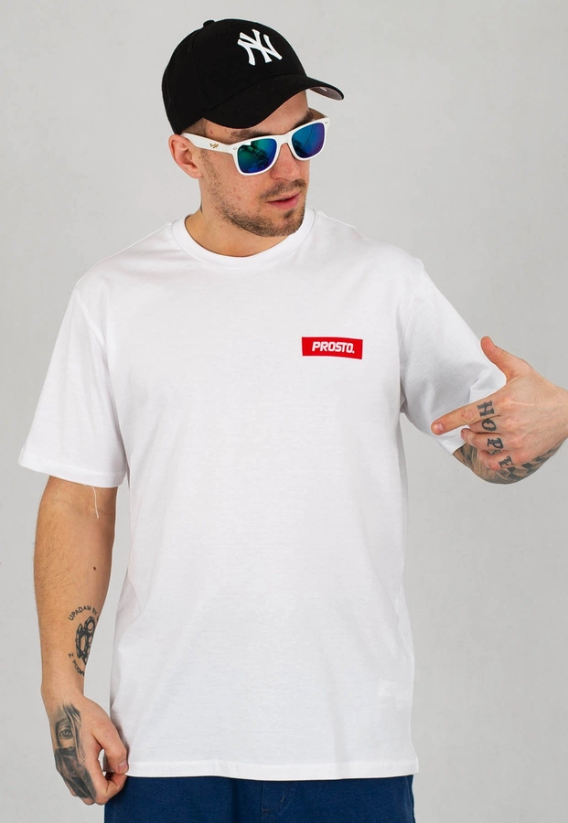 T-shirt Prosto Jackart biały