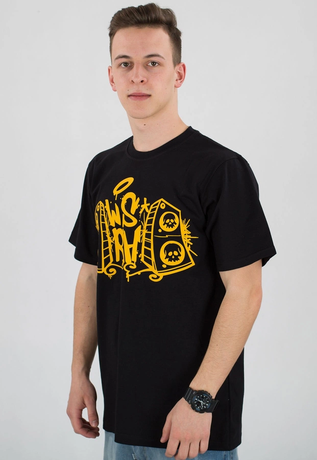 T-shirt WSRH Classic Logo czarno żółty