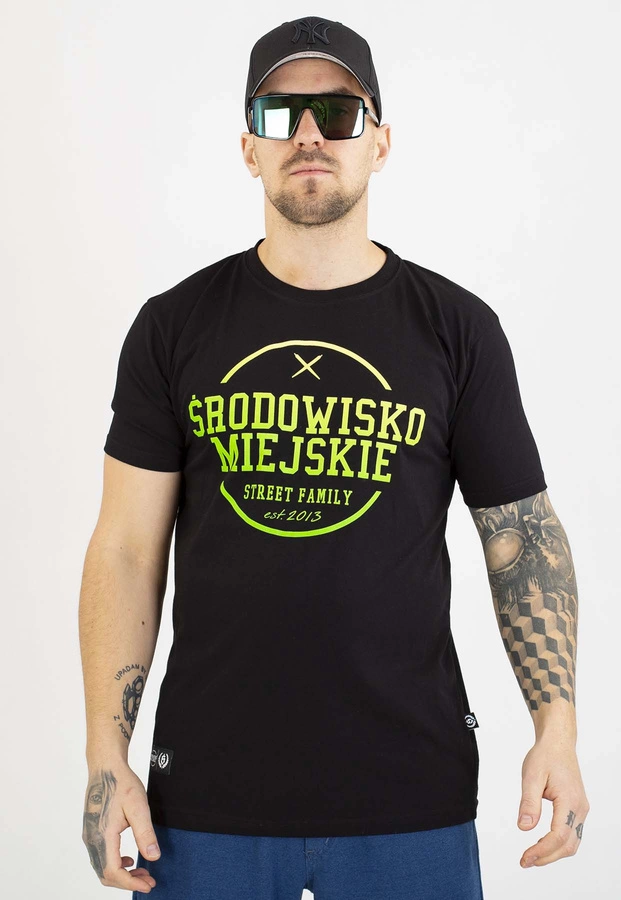 T-shirt Środowisko Miejskie Theme 2.0 czarno zielony 