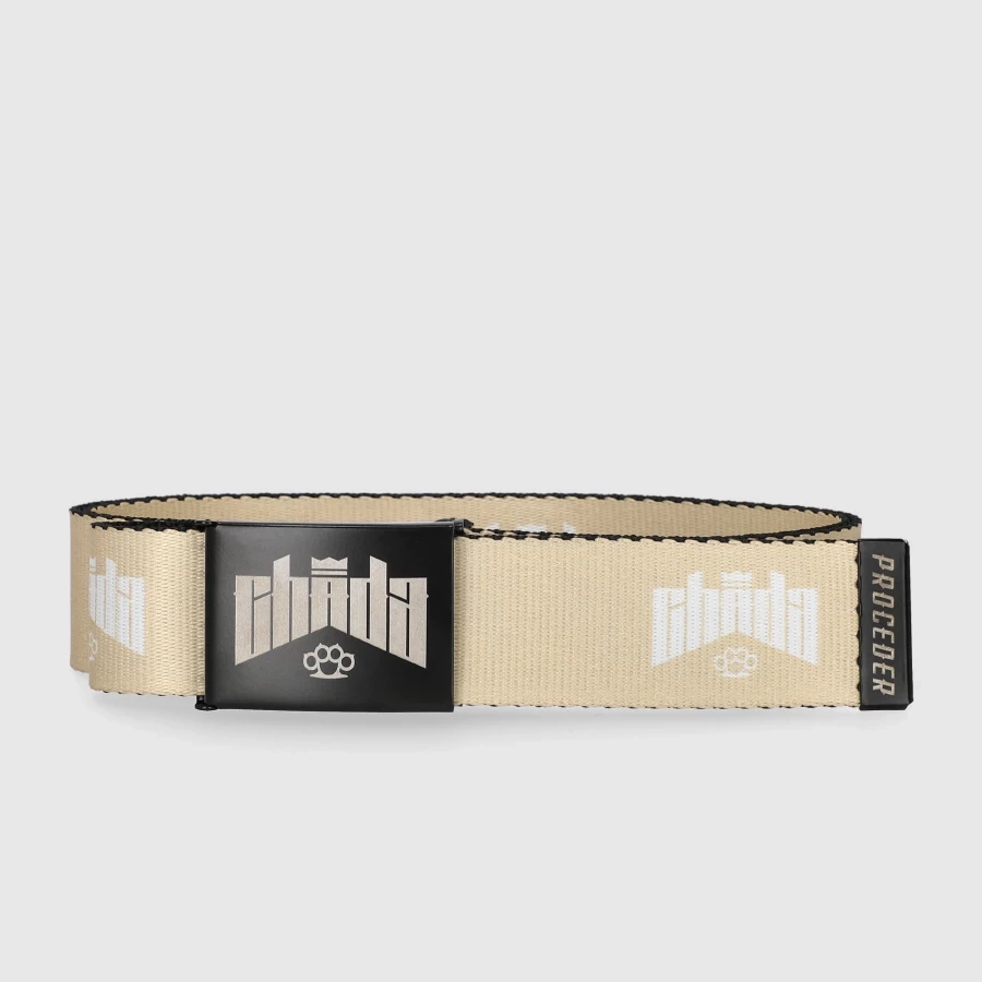 Pasek Chada Kastet Logo beżowy