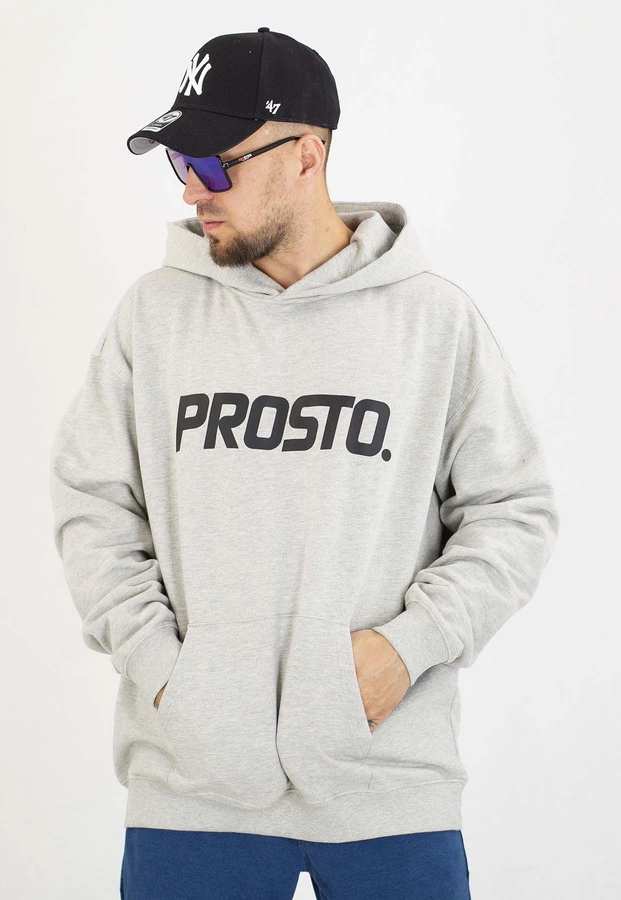 Bluza Prosto Z kapturem Big Log szara