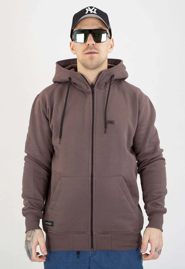 Bluza Elade Zip Z Kapturem Patch brązowa