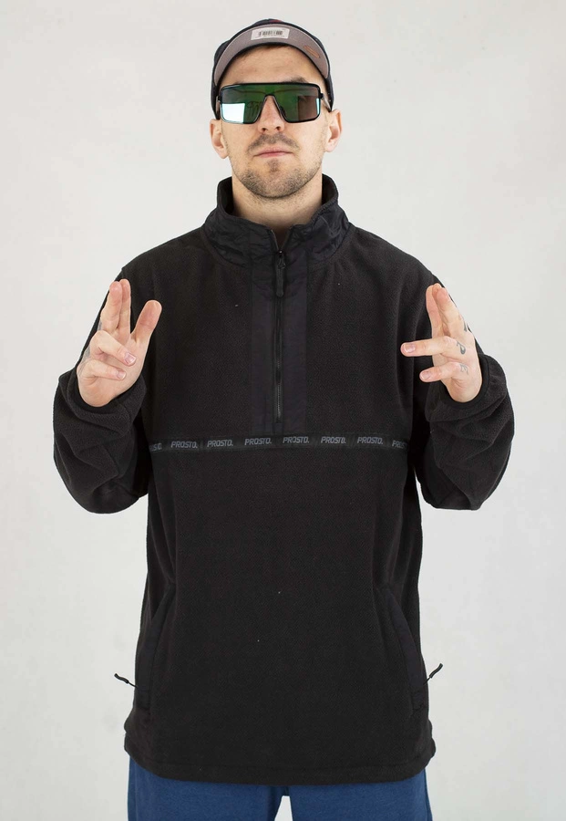 Bluza Prosto Bez Kaptura Half Zip Fleece Nero czarna