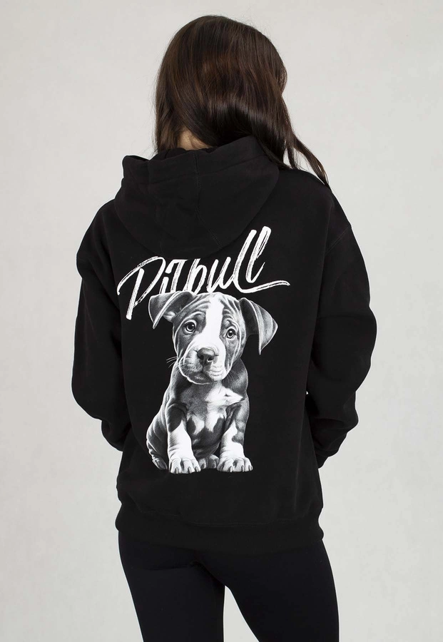 Bluza Pit Bull Z Kapturem Oversize Puppy czarna