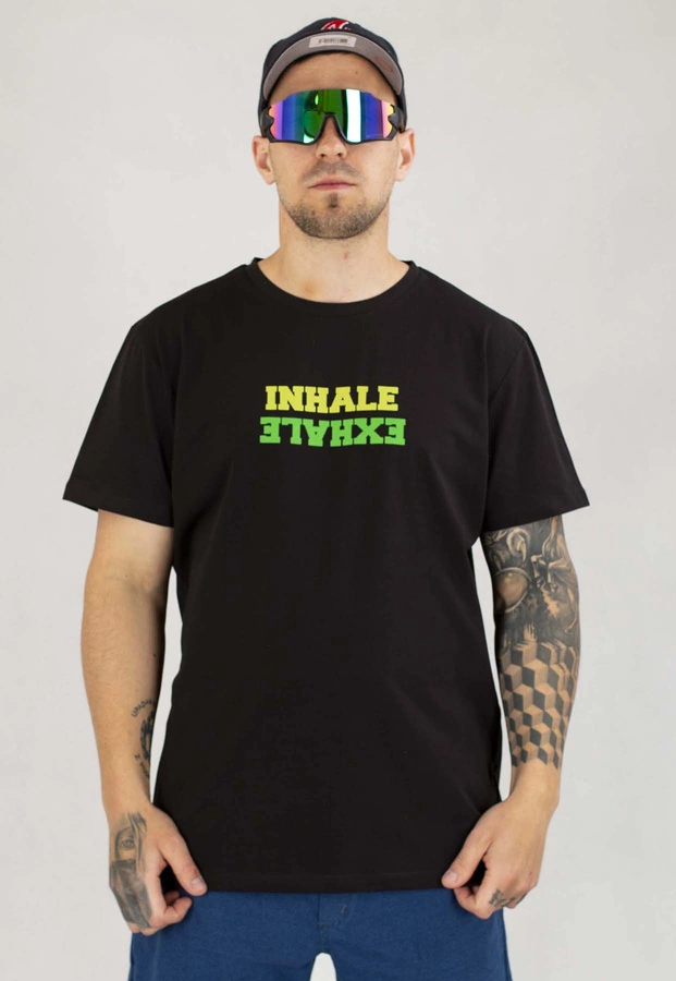 T-shirt Dudek P56 Inhale Exhale czarny